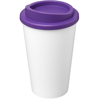 Americano® Eco 350 ml recycelter Becher, weiß/lila