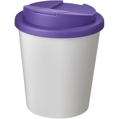Americano® Espresso 250 ml Isolierbecher mit auslaufsicherem Schraubverschluss, weiß/lila