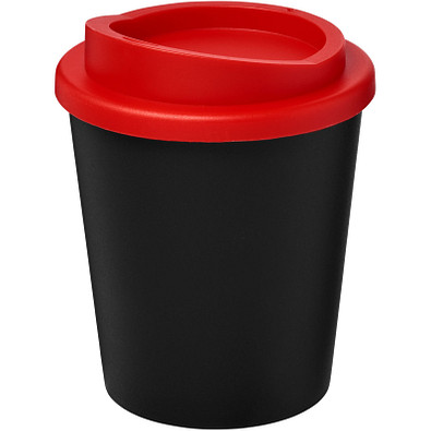 Americano Espresso Isolierbecher, 250 ml, schwarz,rot