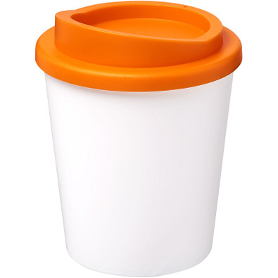 Americano Espresso Isolierbecher, 250 ml, weiss,orange