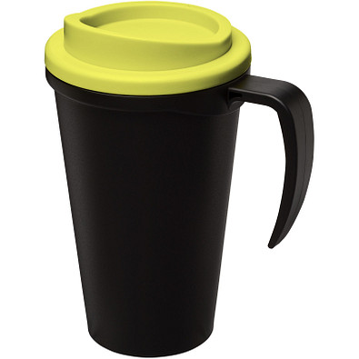 Americano Grande Isolierbecher, 350 ml, schwarz,limone