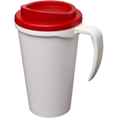 Americano Grande Isolierbecher, 350 ml, weiss,rot