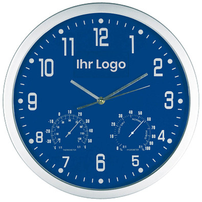 Analoge Wanduhr XL, ø 35 cm, Blau Analoge Wanduhr XL, ø 35 cm, Blau