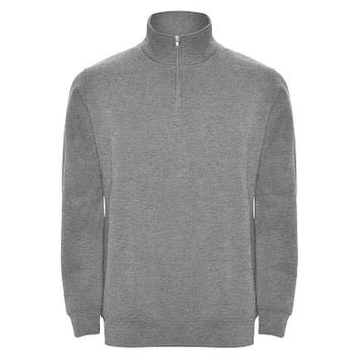 Aneto Pullover mit Viertelreißverschluss, Marl Grey, L