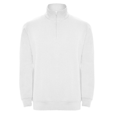 Aneto Pullover mit Viertelreißverschluss, weiss, S