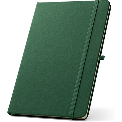 ANNE. A5 Notizbuch aus recyceltem Polyester (100% rPET) mit linierten Seiten, Dunkelgrün