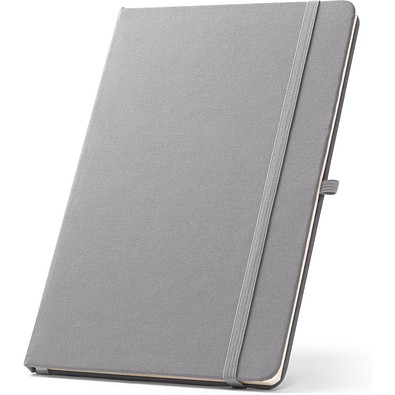 ANNE. A5 Notizbuch aus recyceltem Polyester (100% rPET) mit linierten Seiten, Grau