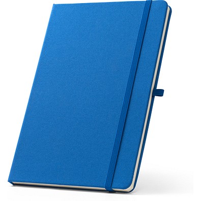 ANNE. A5 Notizbuch aus recyceltem Polyester (100% rPET) mit linierten Seiten, Königsblau