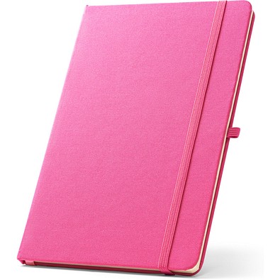 ANNE. A5 Notizbuch aus recyceltem Polyester (100% rPET) mit linierten Seiten, Rosa