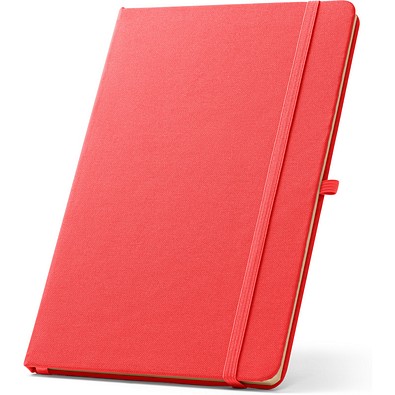 ANNE. A5 Notizbuch aus recyceltem Polyester (100% rPET) mit linierten Seiten, Rot