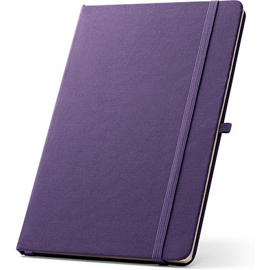 ANNE. A5 Notizbuch aus recyceltem Polyester (100% rPET) mit linierten Seiten, Violett
