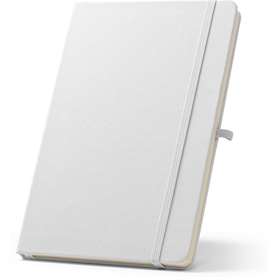 ANNE SUB. A5 Notizbuch aus recyceltem 300D-Polyester (100% rPET), ideal für die Sublimationspersonalisierung, Weiß
