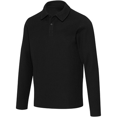 Apollo 245 g/m² Langarm Poloshirt Unisex, schwarz, XXS