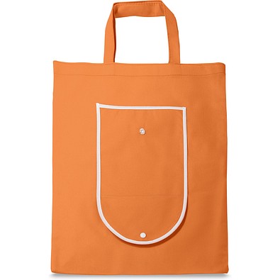ARLON. Faltbare Einkaufstasche aus Non-woven (80 g/m²), Orange