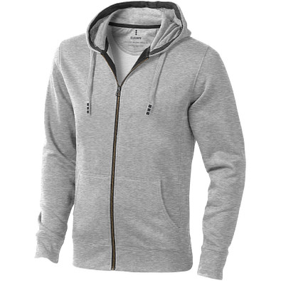 ELEVATE Herren Kapuzensweatjacke Arora, grau meliert, S