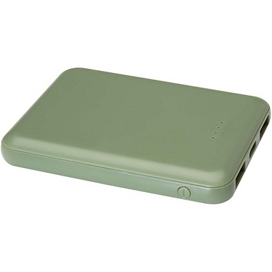Asama 5000 mAh Typ-C Powerbank aus recyceltem Kunststoff, heather grün