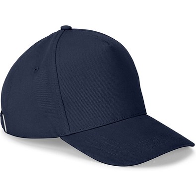 ASHTON. Kappe aus 100% Baumwolle (260gsm) mit 5 Segmenten, Dunkelblau