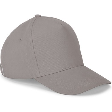 ASHTON. Kappe aus 100% Baumwolle (260gsm) mit 5 Segmenten, Hellgrau