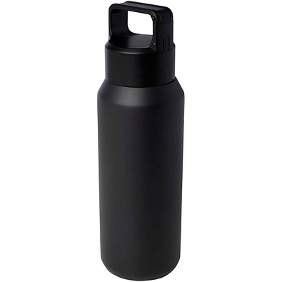 Astra 600 ml RCS-zertifizierte, kohlensäure geeignete Kupfer-Vakuum Isolierflasche aus recyceltem Edelstahl, schwarz