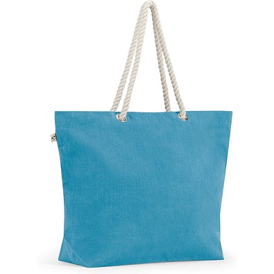 ATHENS. Strandtasche aus recycelter Baumwolle (70 %) und recyceltem Polyester (30 %) (220 g/m²), Hellblau