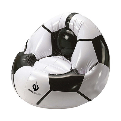 Aufblasbarer Fußballsessel Big weiß/schwarz