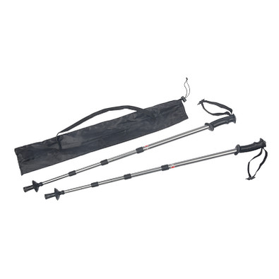 Ausziehbare Trekking-Stöcke FIT AND FUN,schwarz, silber