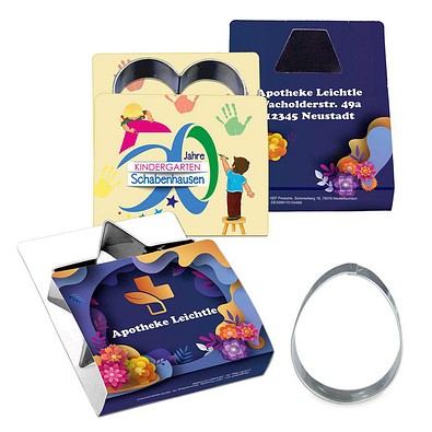 Backförmchen Single-Pack, Ostern, Ei, 1-seit. Druck