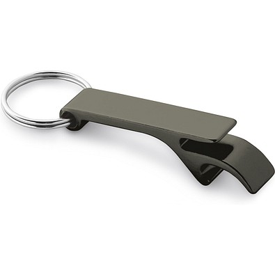 BAITT. Schlüsselanhänger aus Aluminium mit Flaschenöffner, Gewehrmetall