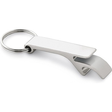 BAITT. Schlüsselanhänger aus Aluminium mit Flaschenöffner, Satinsilber