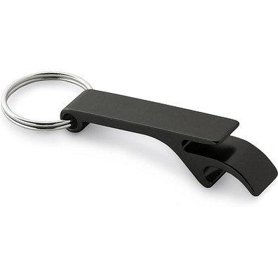 BAITT. Schlüsselanhänger aus Aluminium mit Flaschenöffner, Schwarz