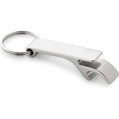 BAITT. Schlüsselanhänger aus Aluminium mit Flaschenöffner, Silber
