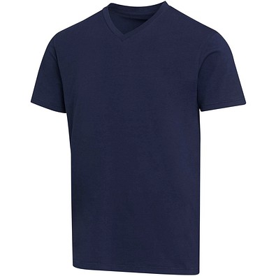 Balfour 200 g/m² Kurzärmeliges T-Shirt V-Ausschnitt Bio Baumwolle (OCS), unisex, navy, L