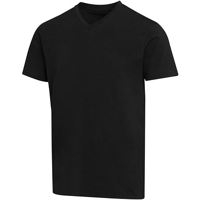 Balfour 200 g/m² Kurzärmeliges T-Shirt V-Ausschnitt Bio Baumwolle (OCS), unisex, schwarz, L