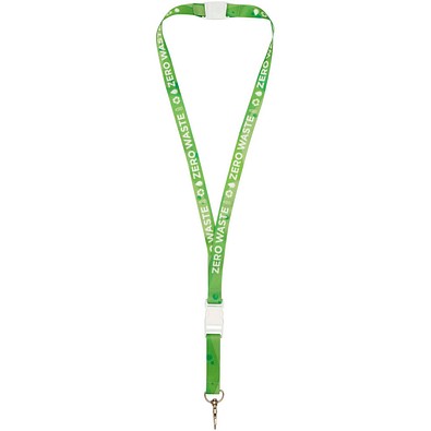 Balta Schlüsselband aus recyceltem PET Kunststoff mit Sicherheitsverschluss, weiss, 25mm