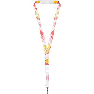 Balta Sublimation Lanyard mit Schnapp- und Sicherheitsverschluss, weiss, 15mm