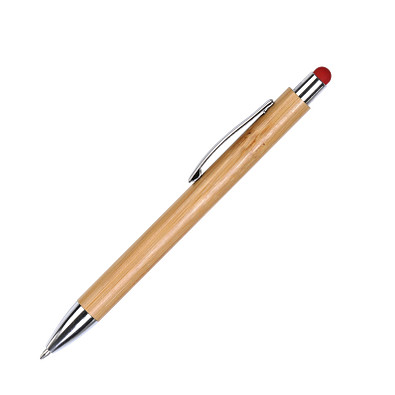 LANCE® Bambus-Touch-Kugelschreiber  Sapporo, rot