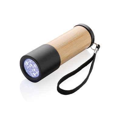 Bambus- und RCS-Recyclingplastiktaschenlampe, braun
