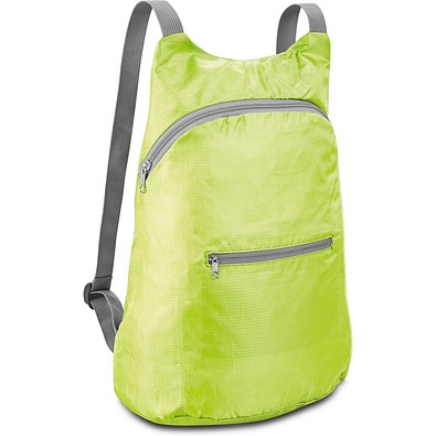 BARCELONA. Faltbarer Rucksack aus 210D Ripstop Polyester, Hellgrün