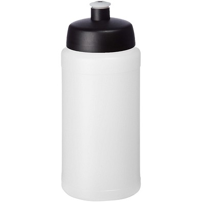 Baseline® Plus 500 ml Flasche mit Sportdeckel, transparent/schwarz