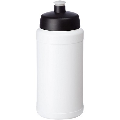 Baseline® Plus 500 ml Flasche mit Sportdeckel, weiß/schwarz