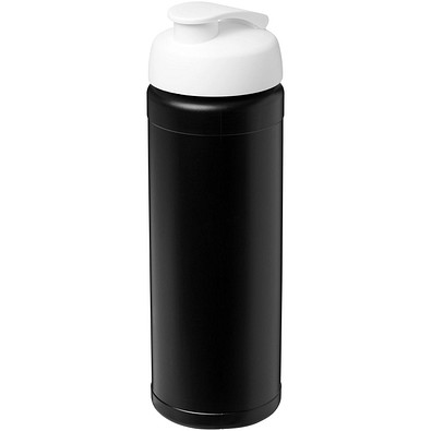 Baseline® Plus 750 ml Flasche mit Klappdeckel, schwarz/weiß