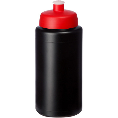 Baseline Plus grip Sportflasche mit Sportdeckel, 500 ml, schwarz,rot