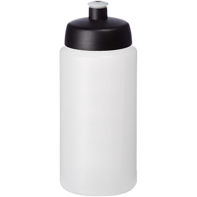 Baseline Plus grip Sportflasche mit Sportdeckel, 500 ml, transparent,schwarz