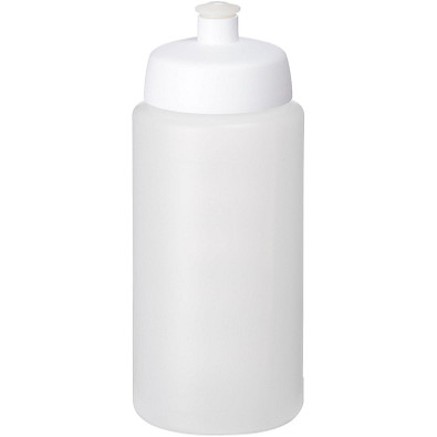Baseline Plus grip Sportflasche mit Sportdeckel, 500 ml, transparent,weiss