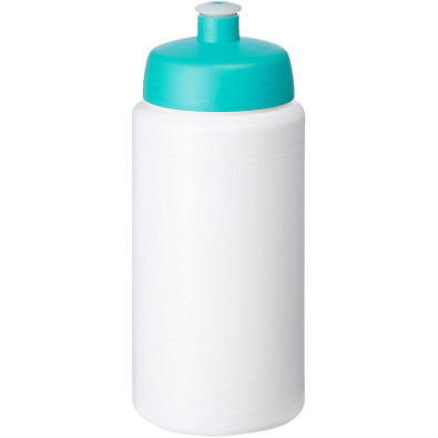 Baseline Plus grip Sportflasche mit Sportdeckel, 500 ml, weiss,aquablau