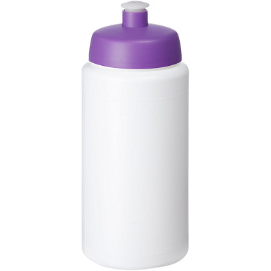 Baseline Plus grip Sportflasche mit Sportdeckel, 500 ml, weiss,lila