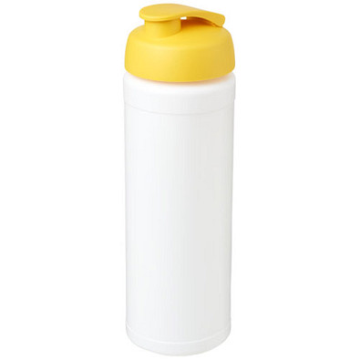 Baseline Plus grip Sportflasche mit Klappdeckel, 750 ml, weiss/gelb