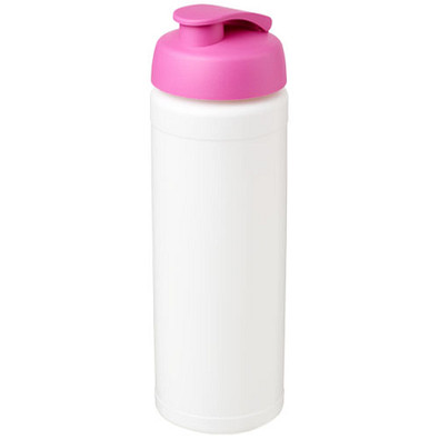 Baseline Plus grip Sportflasche mit Klappdeckel, 750 ml, weiss/rosa