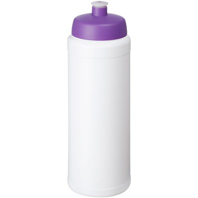 Baseline® Plus grip 750 ml Sportflasche mit Sportdeckel, weiß/lila