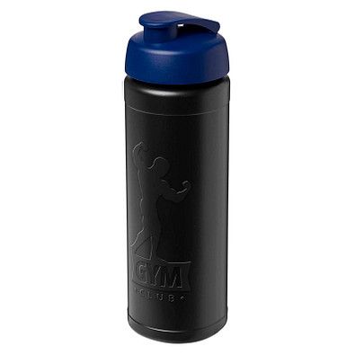 Baseline Rise 750 ml Sportflasche mit Klappdeckel, schwarz / blau